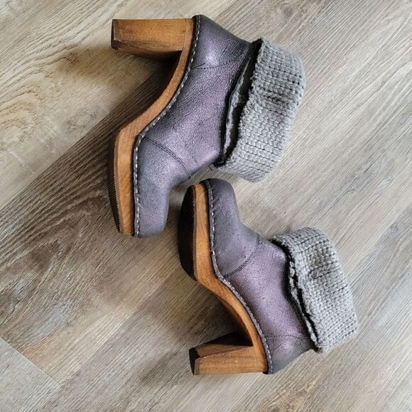 Sanita Drea distressed leather clog bootie 38 7.5 - Picture 4 of 9